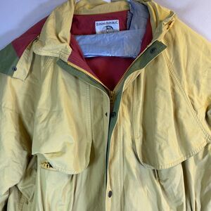 Vintage Banana Republic Original Travel Field Hooded  Jacket Yellow Men Large